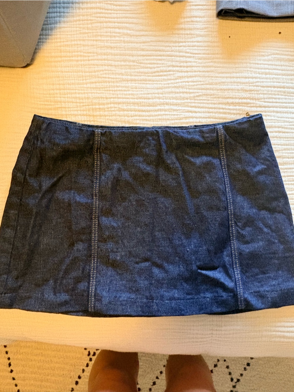 Divided Dark Blue Mini Skirt